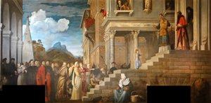 Presentación de la Virgen en el Templo de Tiziano Vecelli